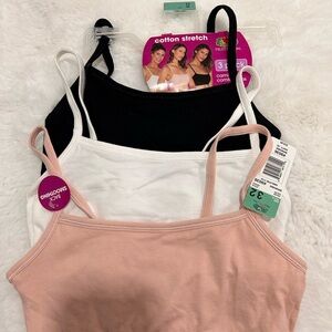 NWTFruit of the Loom Cotton Stretch Camisole Trio